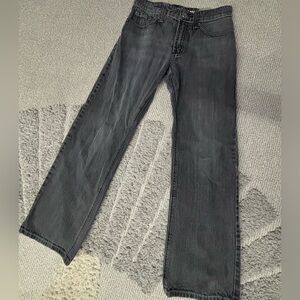 Full Tilt Floral Embroidered Flare Jeans Blue - Size 0 / 24